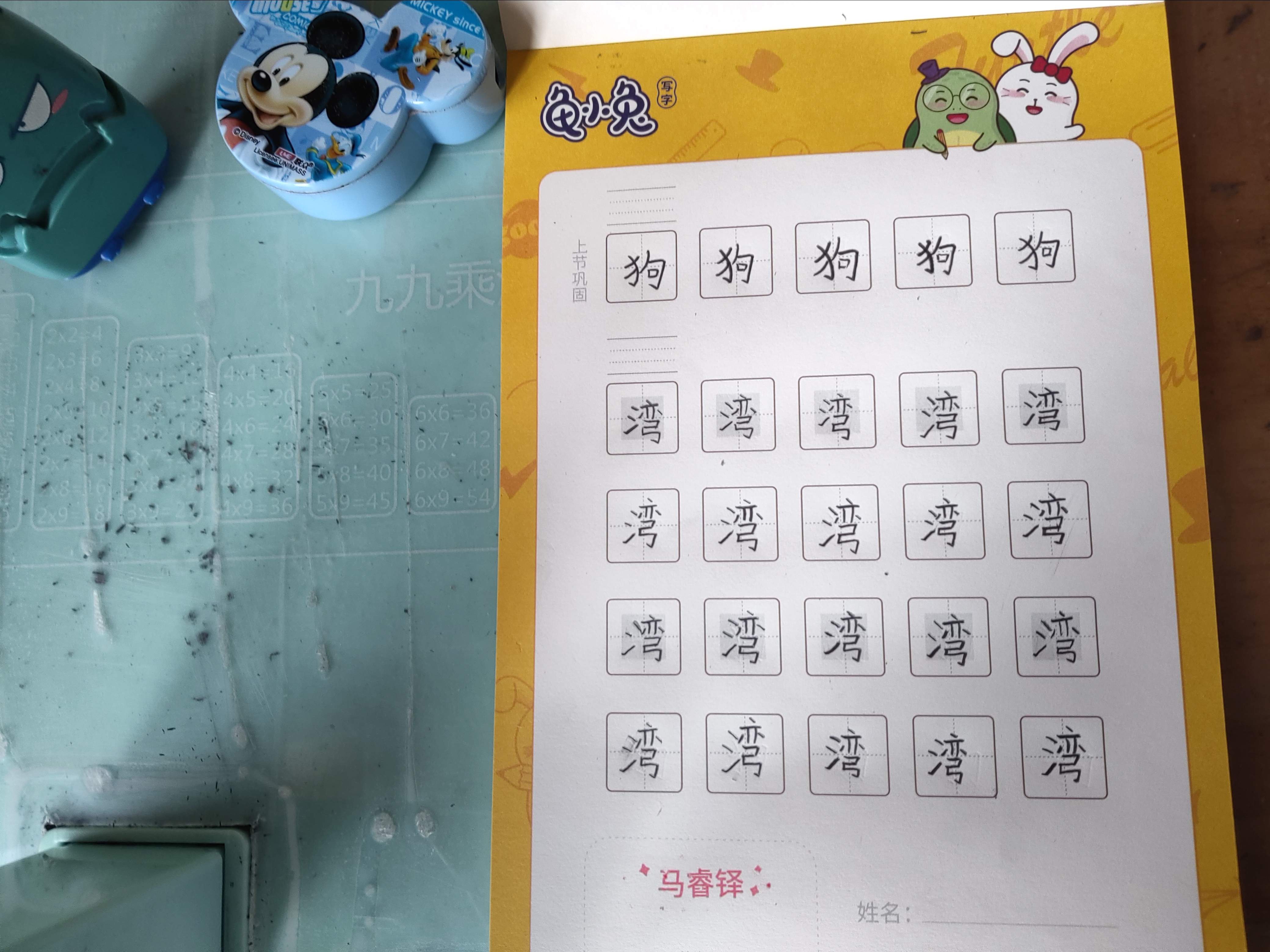 龟小兔写字优秀作品展示：慧眼👀/二年级/练字1天